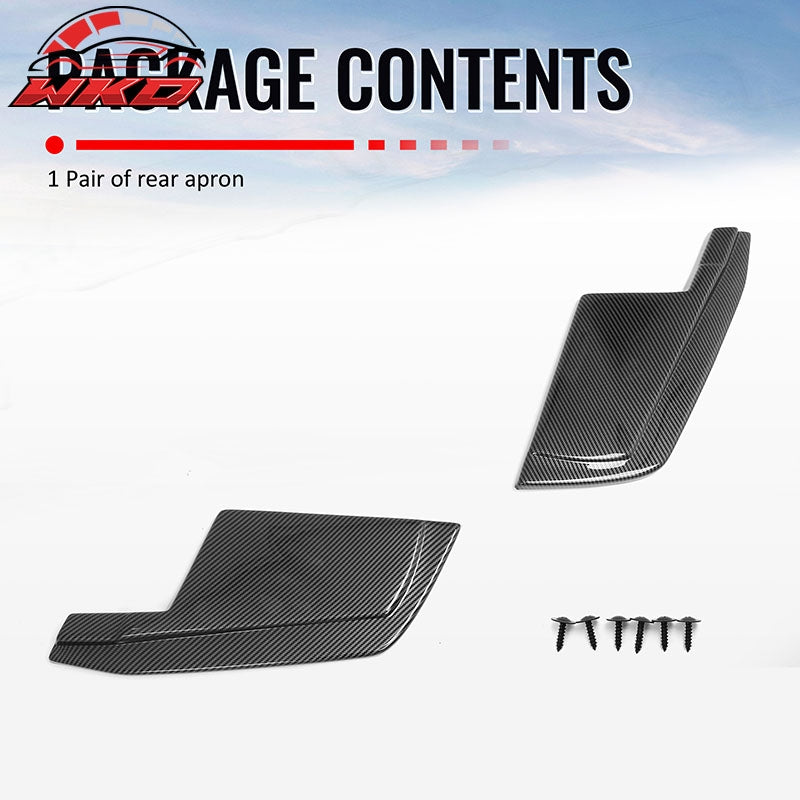 For 23-26 Nissan Z Carbon Fiber Print V Style Rear Bumper Side Corner Aprons Cap