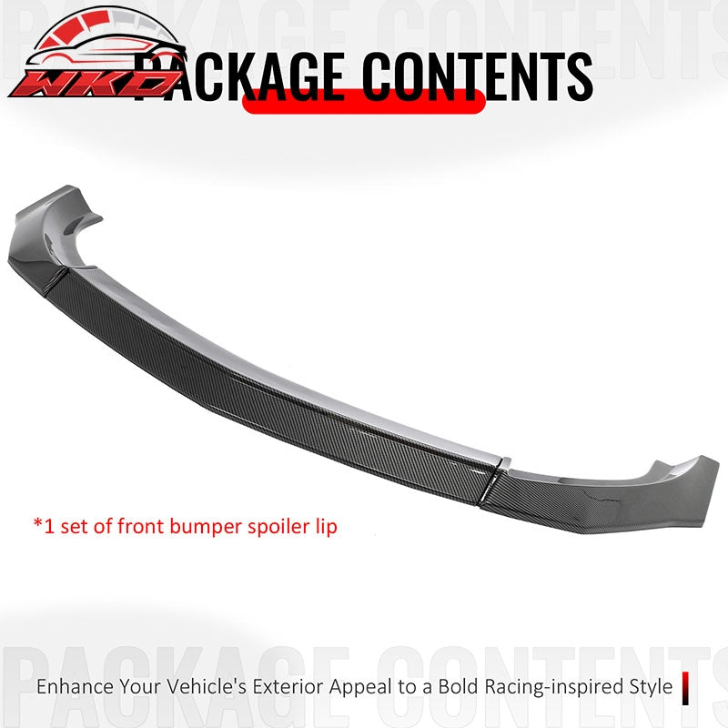 Fits 23-26 Nissan Z IKON Style Front Bumper Lip Chin Spoiler Carbon Fiber Print