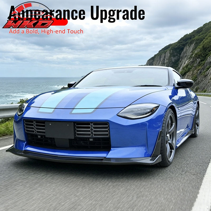 For 23-26 Nissan Z VRS Front Bumper Lip Chin Spoiler W/ Winglet Matte Black ABS