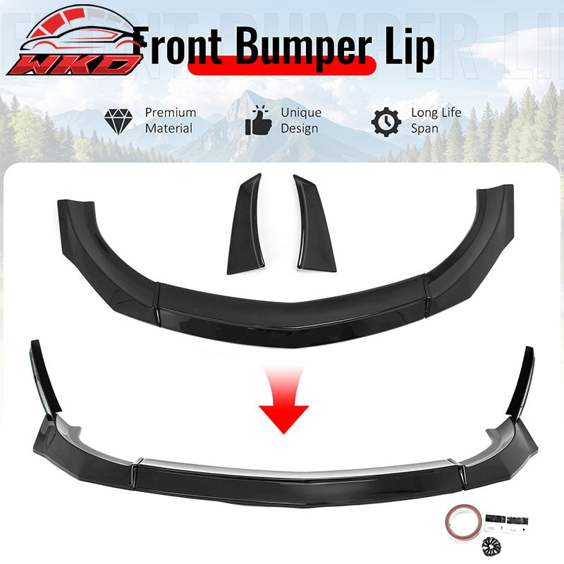 For 23-26 Nissan Z VRS Front Bumper Lip Chin Spoiler W/ Winglet Gloss Black ABS