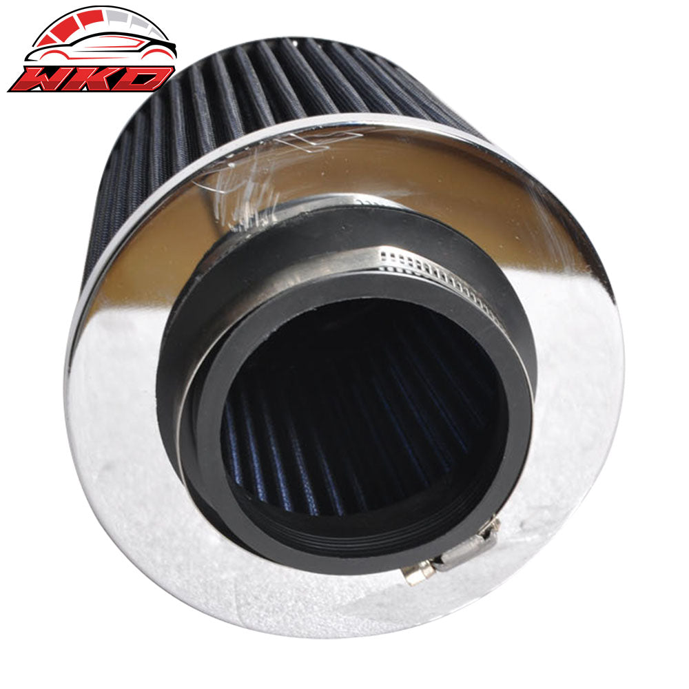 Blue 3" Inch 76MM Inlet Race Performance Cold Air Intake Cone Filter Replacement