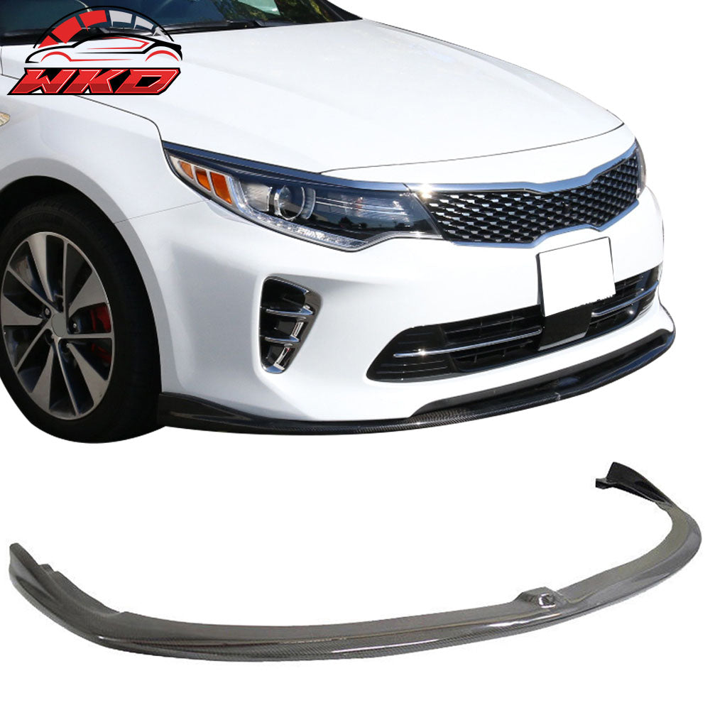 Fits 16-18 Kia Optima Front Bumper Lip Spoiler CS Style - Carbon Fiber
