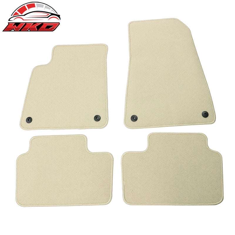 Wholesale 21-24 Polestar 2 4PCS Car Front Rear Floor Mats Liner Carpets Nylon Beige
