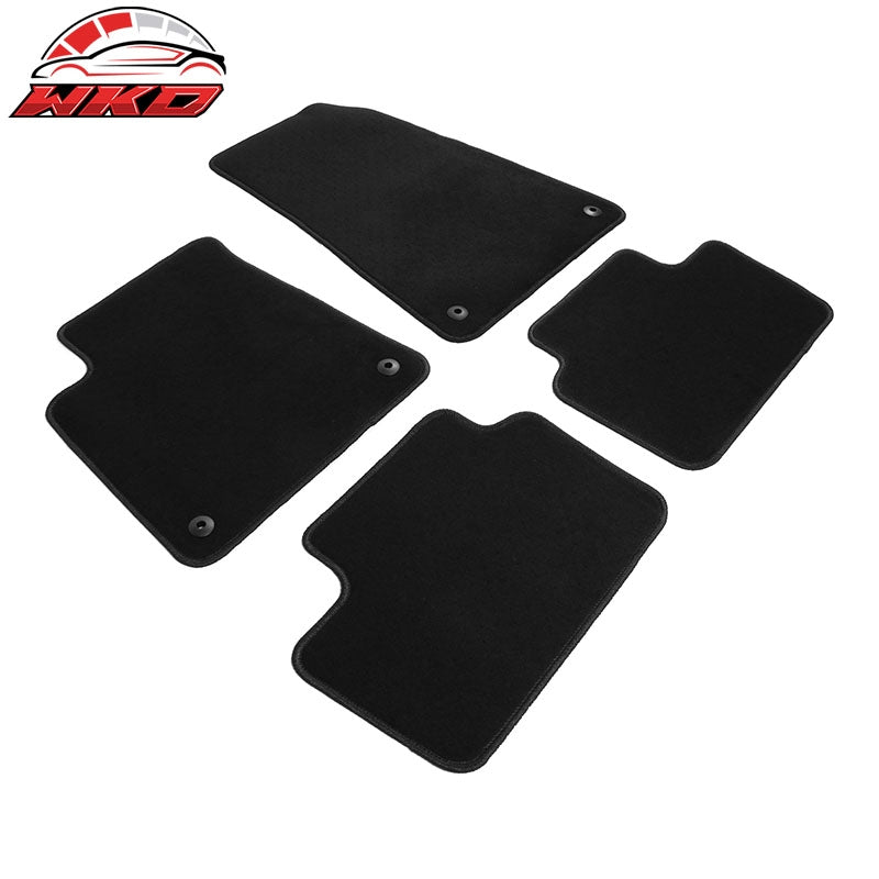 Fits 21-24 Polestar 2 Nylon Car Floor Mats Liner Black Front Rear Carpets 4PC