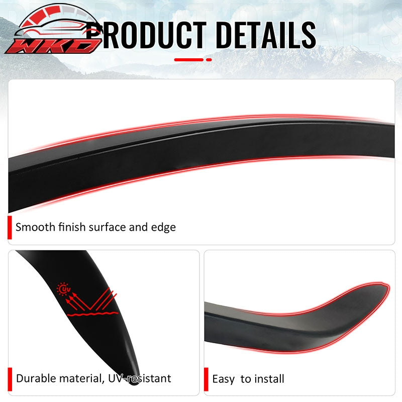Fits 23-25 Porsche 718 Boxster Rear Trunk Lid Spoiler Wing Lip ABS Primer Black