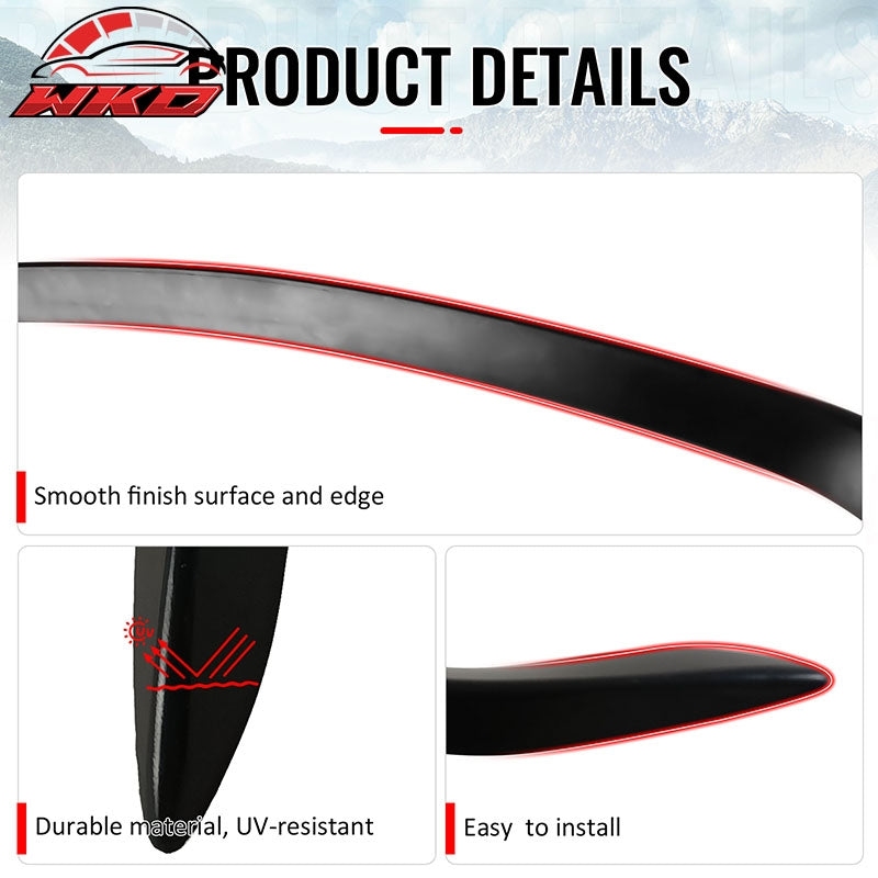 Fits 23-25 Porsche 718 Boxster Rear Trunk Lid Spoiler Wing Lip ABS Matte Black