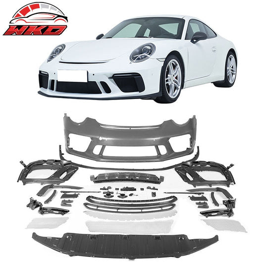 Wholesale 12-19 Porsche 911 GT3 Style Front Bumper Cover w/ DRL Upgrade 991 to 991.2 - Wikond Auto