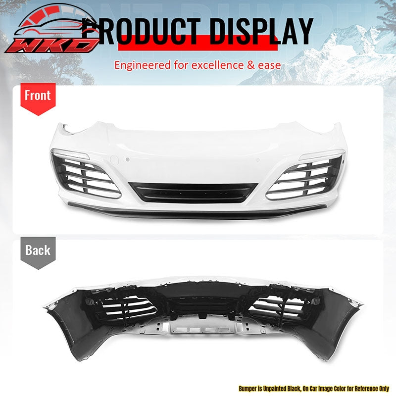 Fits 12-19 Porsche 911 OE Style Front Bumper Cover w/ DRL Upgrade 991.1 to 991.2