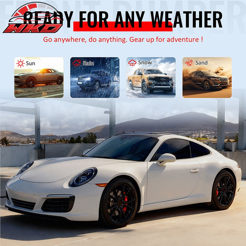 Fits 12-19 Porsche 911 OE Style Front Bumper Cover w/ DRL Upgrade 991.1 to 991.2