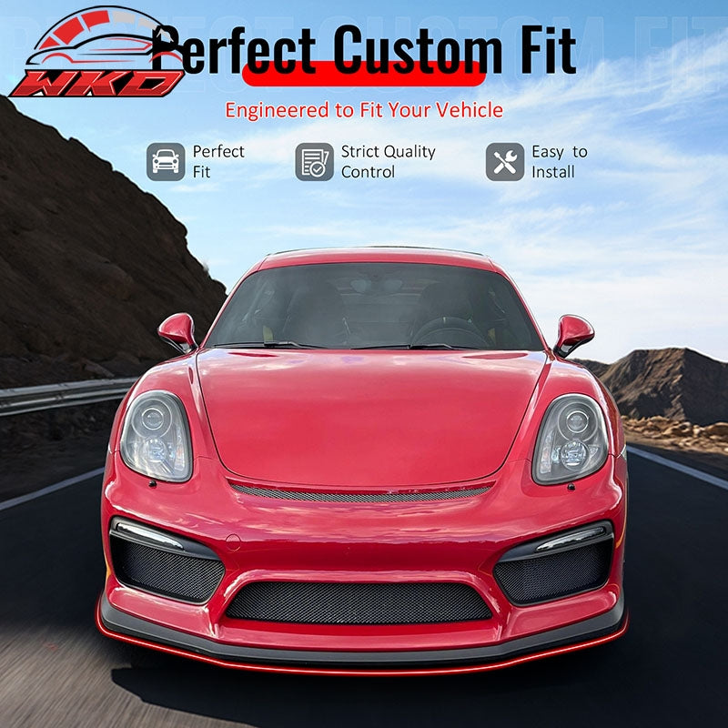 Fits 2016 Porsche 981 Cayman GT4 OE Style Front Bumper Lip Spoiler Unpainted PU