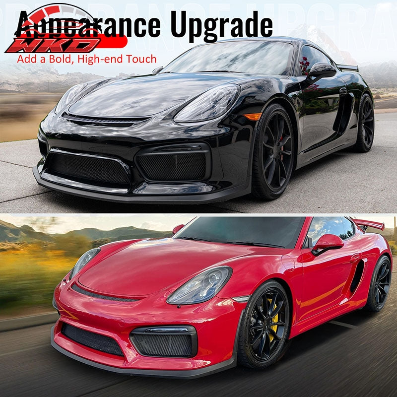 Fits 2016 Porsche 981 Cayman GT4 OE Style Front Bumper Lip Spoiler Unpainted PU