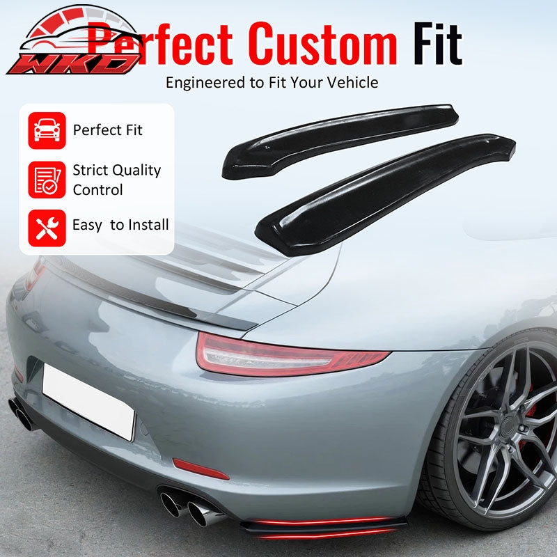 Wholesale 12-16 Porsche 991.1 911 MX Style Rear Bumper Aprons Splitters Unpainted PU - Wikond Auto