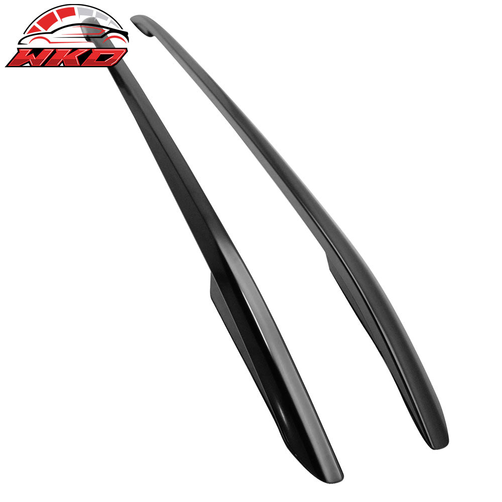Fits 11-16 Porsche Cayenne OE Style Top Black Roof Rack Side Rail Aluminum