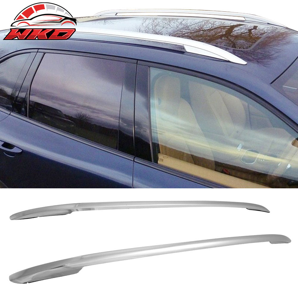 Fits 11-16 Porsche Cayenne OE Aluminum Side Silver Roof Rack Rail Bar