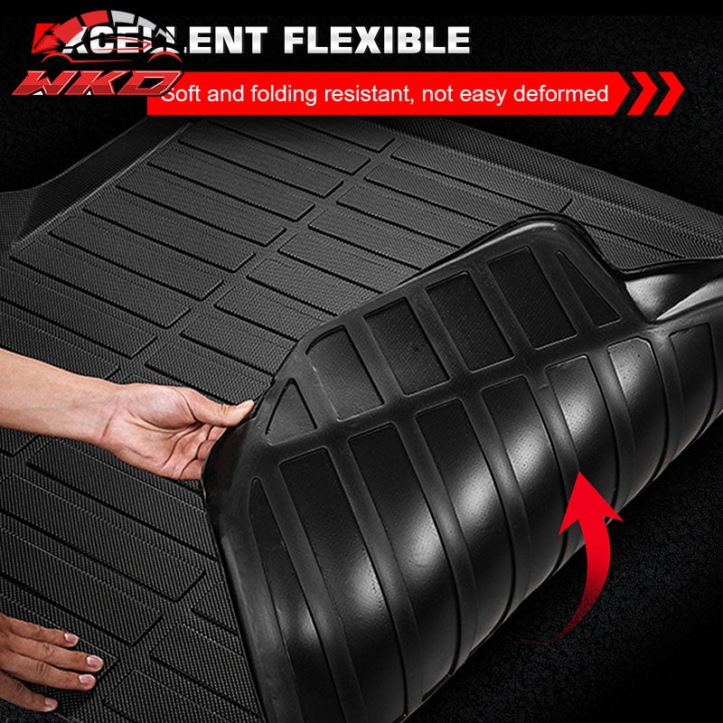 Fits 14-16 Porsche Cayman TPE All Weather Waterproof Rear Cargo Trunk Tray Mats