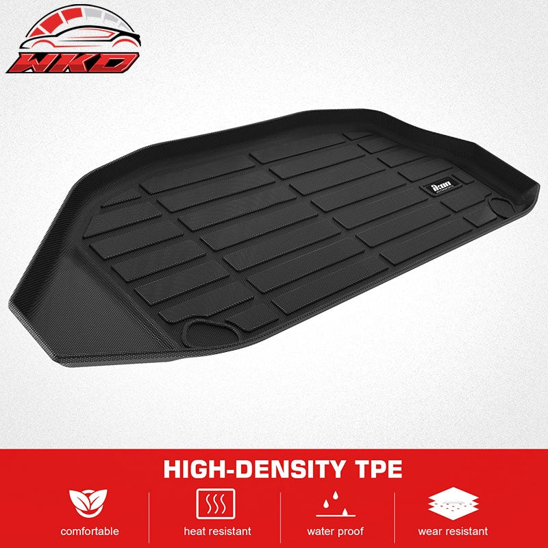 Fits 14-16 Porsche Cayman TPE All Weather Waterproof Rear Cargo Trunk Tray Mats