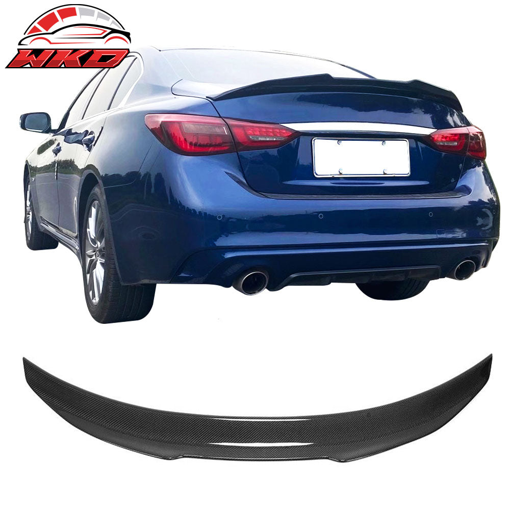 Fits 14-24 Infiniti Q50 PSM Style Trunk Spoiler - Real Carbon Fiber