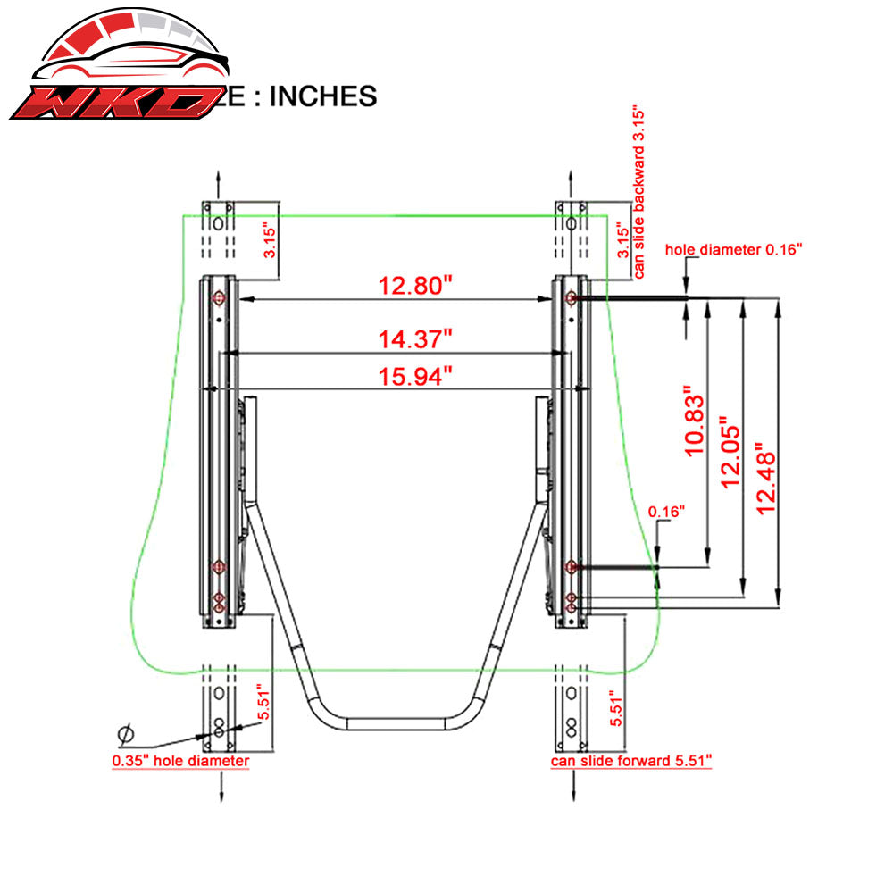 Universal Reclinable Racing Seat Dual Slider Left PU & Carbon Leather Red Stripe