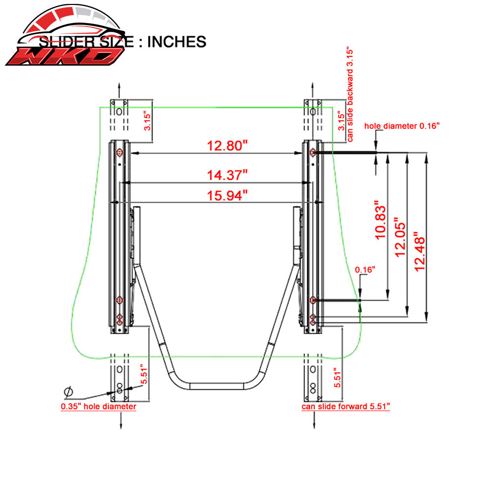 Universal Reclinable Racing Seat Dual Slider Right Brown Suede