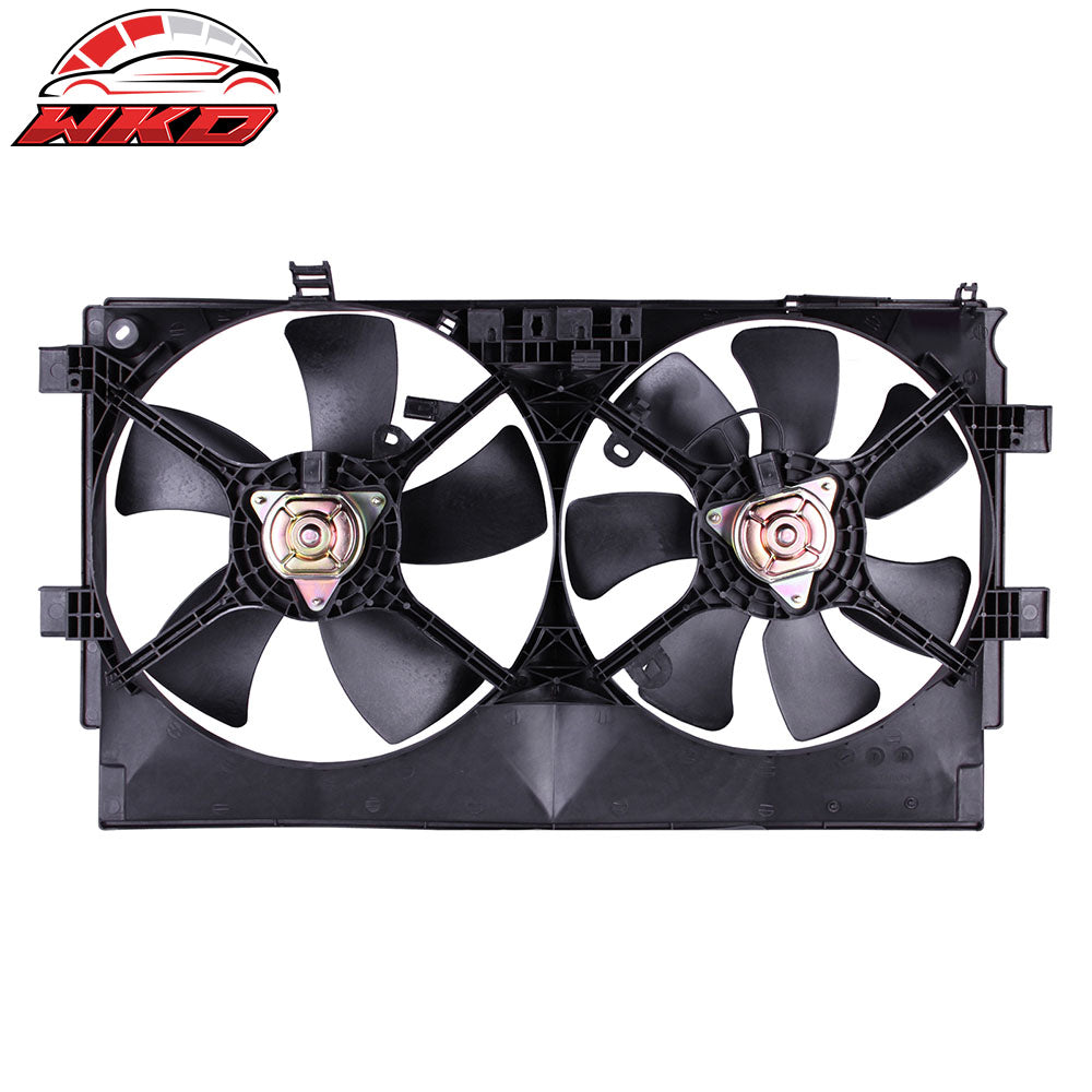 Fits 2008-2017 Mitsubishi Lancer 2.0L/2.4L Engine A/C Condenser Dual Cooling Fan