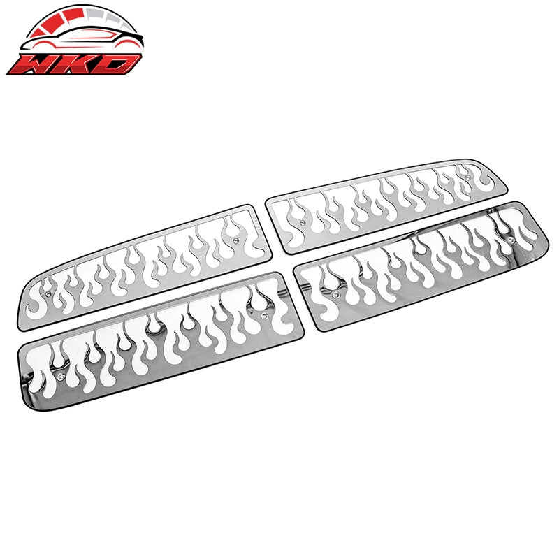 Wholesale 02-05 Ram 1500 2500 3500 Chrome Flame Design Front Grille Stainless Steel - Wikond Auto