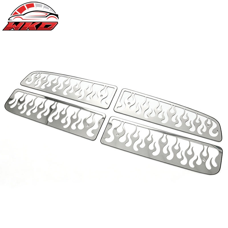 Wholesale 02-05 Ram 1500 2500 3500 Chrome Flame Design Front Grille Stainless Steel - Wikond Auto