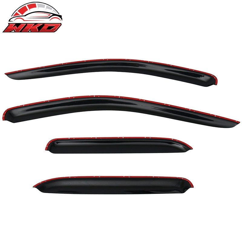 For 02-09 Ram 1500 2500 3500 Quad Cab 3D TPE Floor Mats Carpets + Window Visors