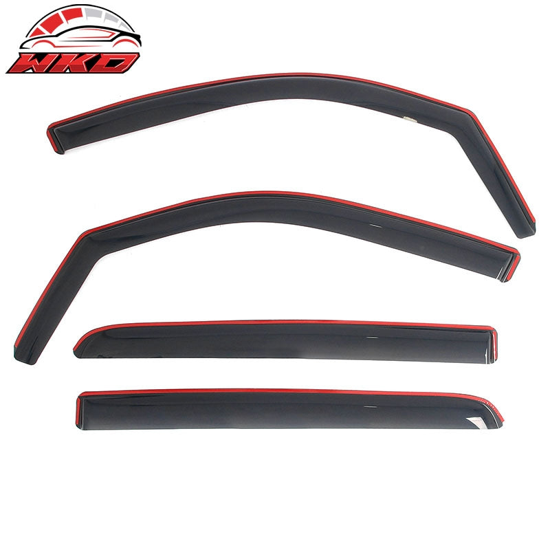 Fits 19-26 Ram 1500 Crew Cab In-Channel Window Visors Sun Rain Guards Deflectors
