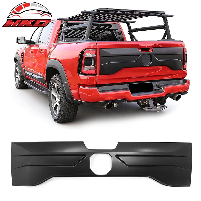 Wholesale 19-24 Ram 1500 IKON Style Tailgate Applique Panel Cover Matte Black ABS