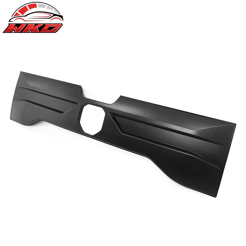 Fits 19-24 Ram 1500 IKON Style Tailgate Applique Panel Cover Matte Black ABS