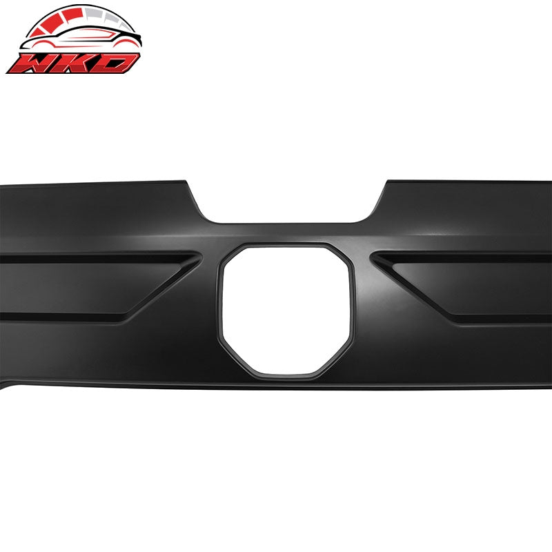 Fits 19-24 Ram 1500 IKON Style Tailgate Applique Panel Cover Matte Black ABS