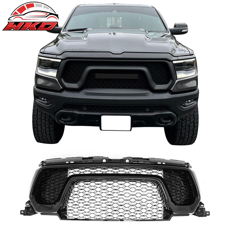 Wholesale For 19-24 Ram 1500 Rebel OE Style Front Bumper Hood Grille Cover Gloss Black ABS