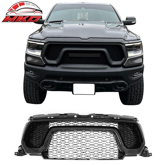 Wholesale For 19-24 Ram 1500 Rebel OE Style Front Bumper Hood Grille Cover Gloss Black ABS - Wikond Auto