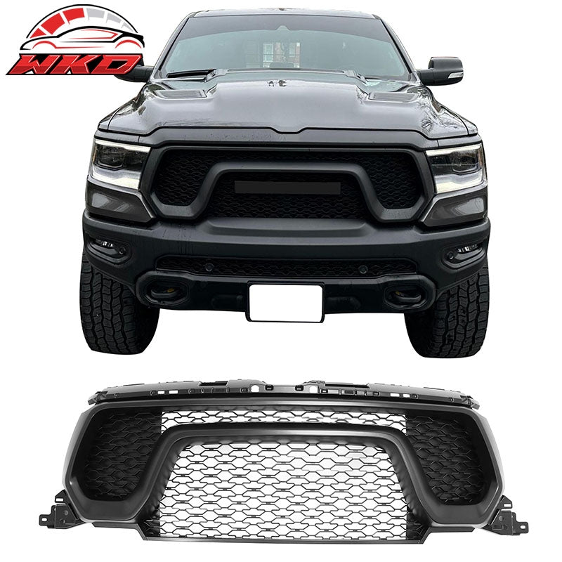 Wholesale For 19-24 Ram 1500 Rebel OE Style Front Bumper Hood Grille Cover Matte Black ABS