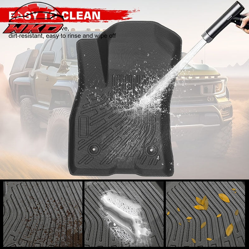 Fits 15-21 Ram ProMaster City Anti-Slip Front Floor Mats All Weather TPE Carpets