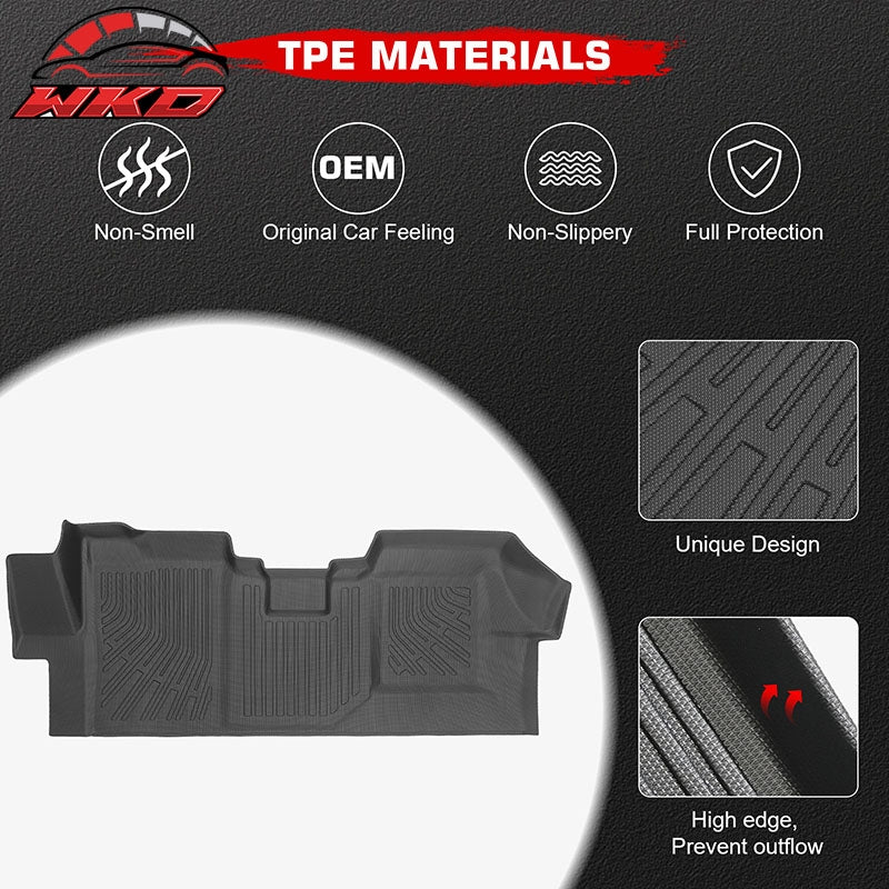 Fits 24-26 Ram ProMaster EV Front Anti-Slip Floor Mat All Weather TPE Carpet