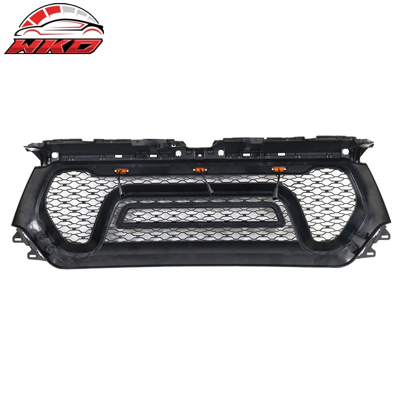 Fits 19-24 Ram 1500 Rebel Style Front Grille with Signal Lights Gloss Black ABS