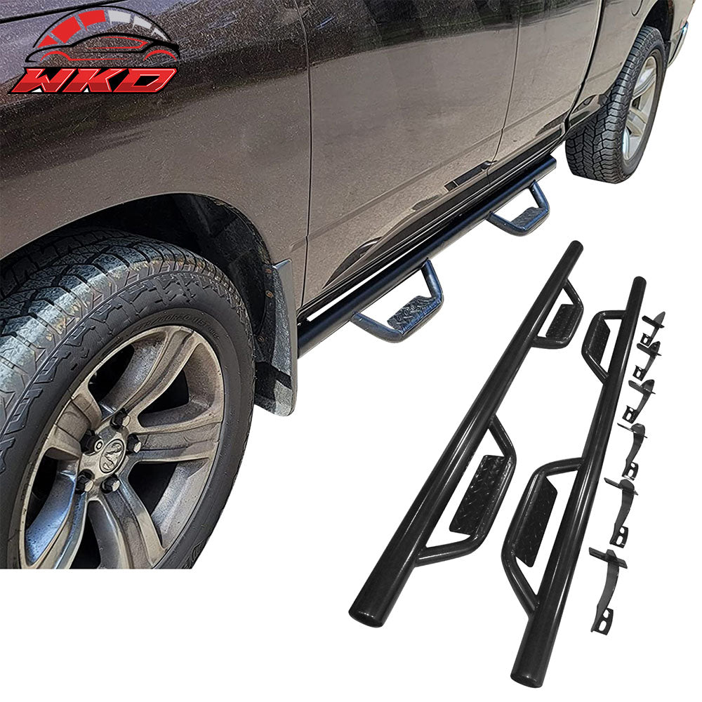 Fits 09-18 Dodge Ram 1500 2500 3500 Quad Cab Side Step Running Boards Nerf Bars