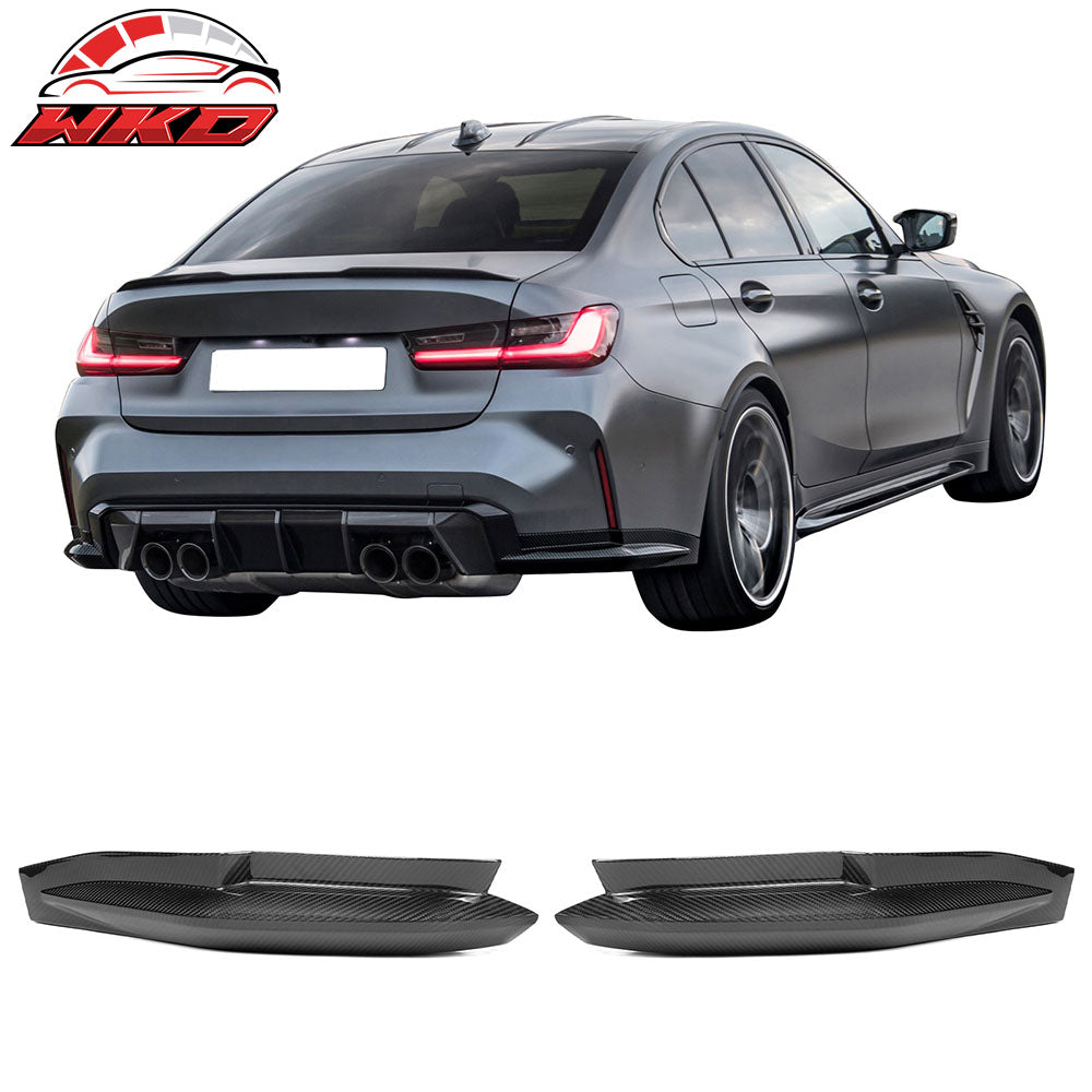 Dry Carbon Fiber 21-25 BMW G80 M3 OE Style Rear Bumper Aprons Gloss Black | Wholesale