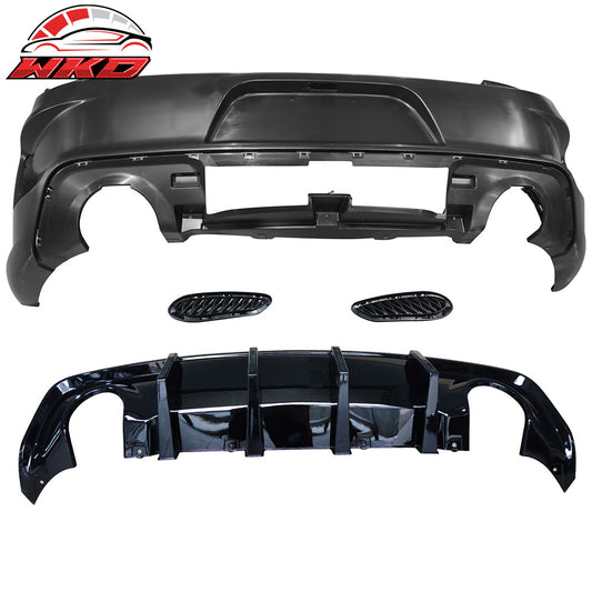2015-23 Dodge Charger Rear Bumper Conversion w/ Gloss Black Rear Diffuser Lip | Wholesale