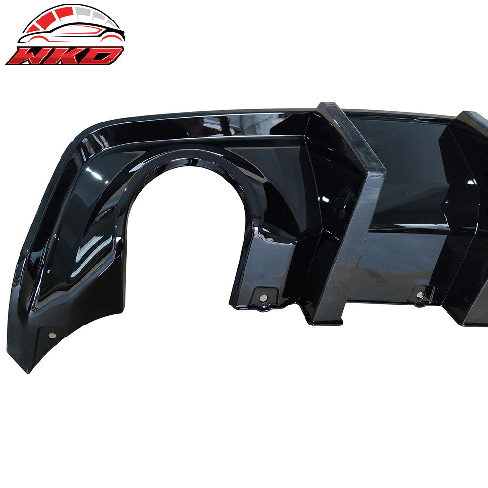 Fits 15-23 Dodge Charger Rear Bumper Conversion w/ Gloss Black Rear Diffuser Lip