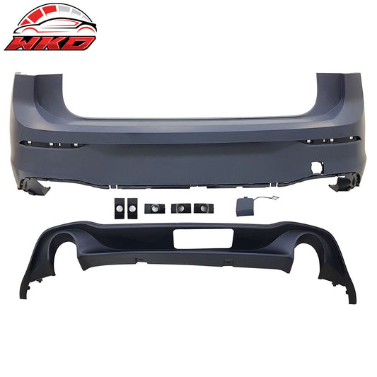 For 22-24 Volkswagen Golf MK8 GTI Style Rear Bumper Cover Conversion w/ Diffuser | Wholesale