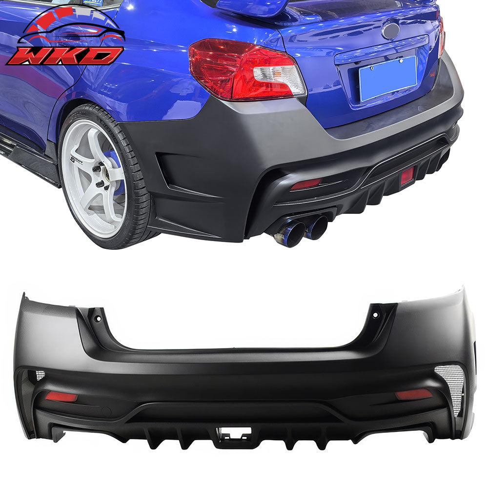 Fits 15-21 Subaru WRX STI Rear Bumper Cover Varis Style Conversion Replacement