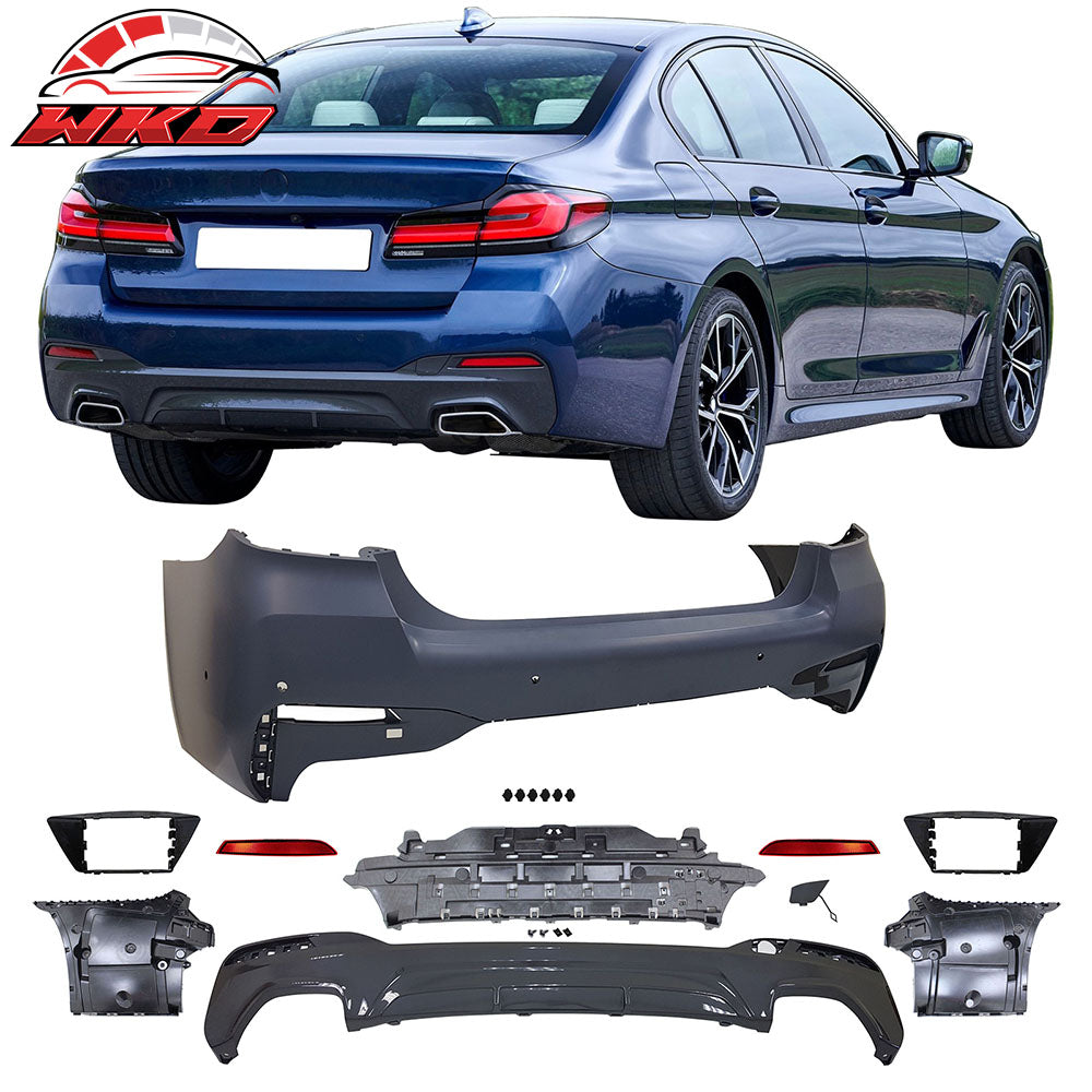 Fits 21-23 BMW G30 530i 540i M-Tech Style M Sport Rear Bumper Cover Conversion