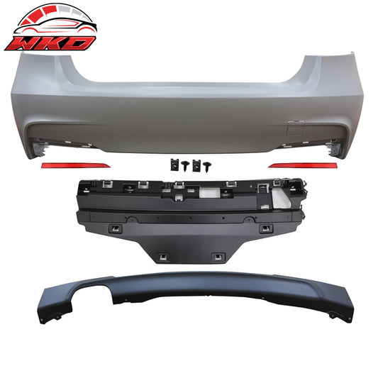 12-18 BMW F30 328i MT Rear Bumper Cover Diffuser Twin Muffler Single Out | Wholesale