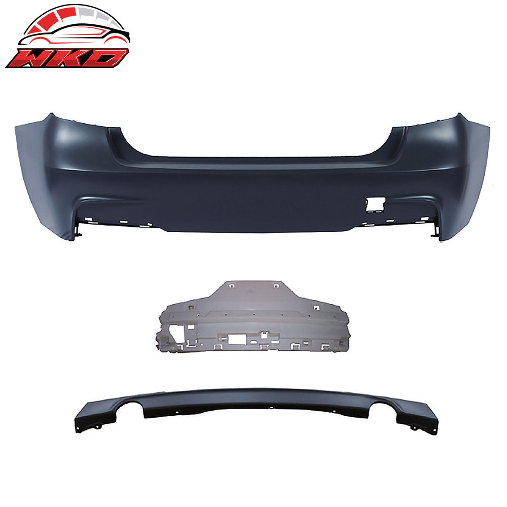 12-18 BMW 3 Series Rear Bumper Cover W/ Single Muffler Twin Outlet Diffuser | Wholesale