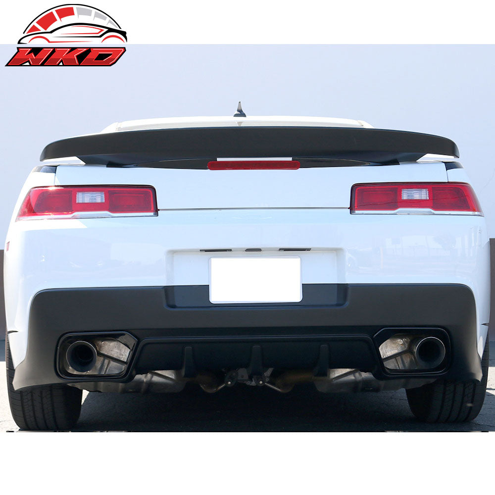 Fits 14-15 Chevrolet Camaro Rear Lower Bumper Cover Conversion W/Diffuser Fin PP