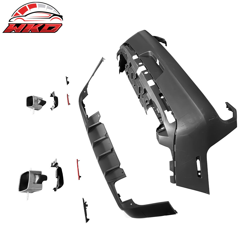 For 08-14 Dodge Challenger 2015+ SRT Hellcat Style Rear Bumper Cover V3 Diffuser