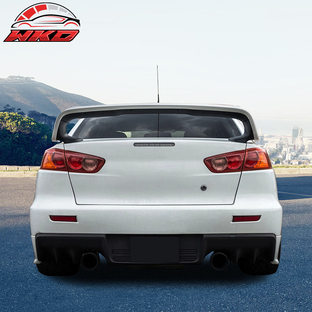 Fits 08-15 Mitsubishi Lancer EVO X Style Rear Bumper Cover - PP