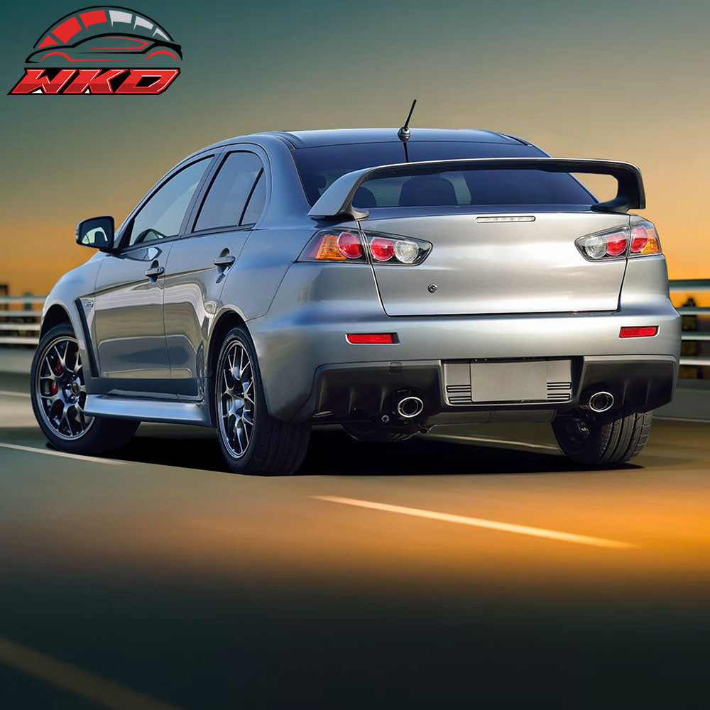 Fits 08-15 Mitsubishi Lancer EVO X Style Rear Bumper Cover - PP